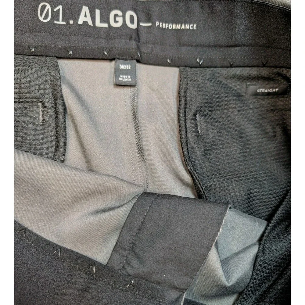 NWT 01.ALGO Performance Straight Chino Pants Gray Men's Size  38x32
